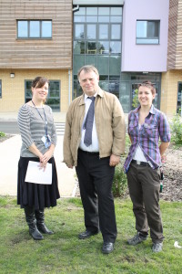 Psychiatrist Dr Kate Stein with Andrew Smith MP and teaching assistant Helen McCuaig                                                                    