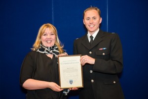 Kathy Smithwhite receives her commendation