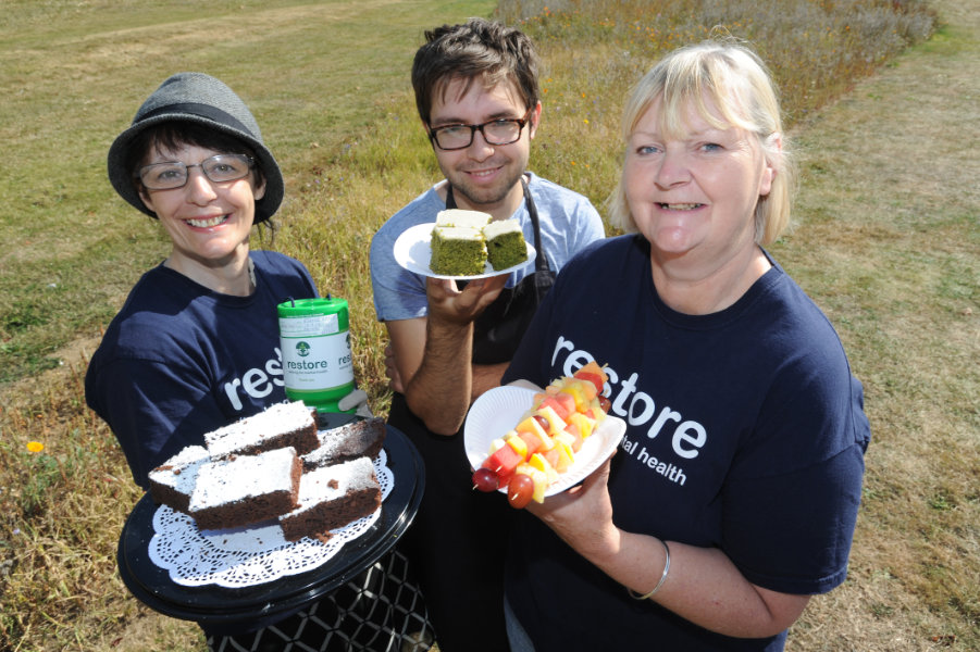 The Oxford Health Charity's Healthfest 2019 at The Warneford Hospital, Oxford. Restore had a stall selling delicious cakes- some made from unusual ingredients such as spinnach and butternut squash.