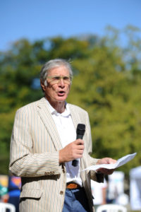 Healthfest 2019 at The Warneford Hospital, Oxford. David Walker, Chairman of the Oxford Health NHS Foundation Trust, making the opening address.