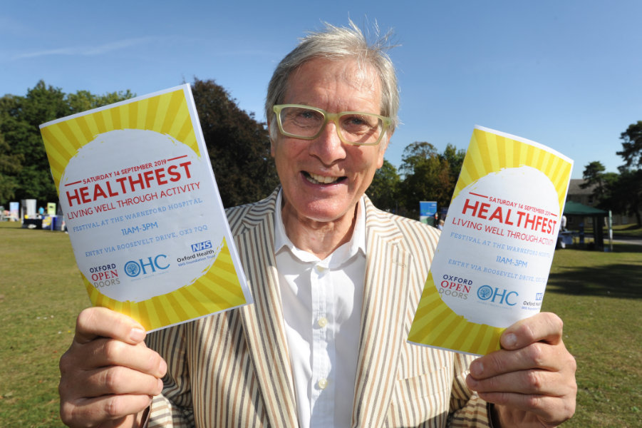 The Oxford Health Charity's Healthfest 2019 at The Warneford Hospital, Oxford. David Walker, Chairman of Oxford Health NHS Foundation Trust.