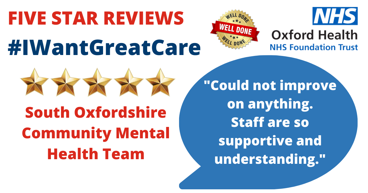 South Oxford Mental Health Team Get Top Marks South Oxford Mental Health Team Get Top Marks