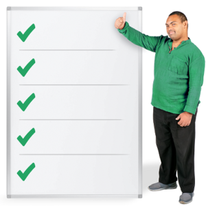 Photosymbols image of a man with a checklist