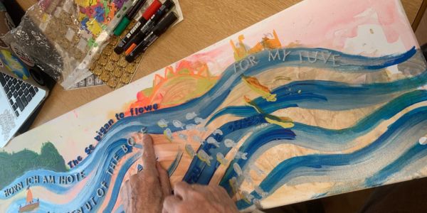 Oxford Health Arts Partnership – intergenerational project art display