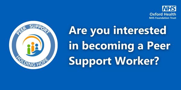 Help us make a difference – apply to be a Peer Support Worker