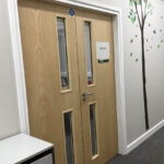 Photo of the room door at Slade House Willow